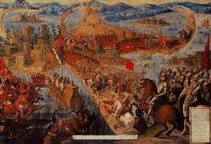 La conquista de Tenochtitlán, de la serie 